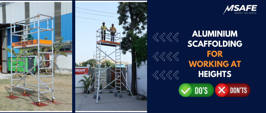 aluminium scaffolding for working at heights